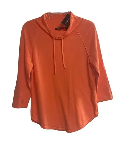Jeanne pierre Women’s Coral Peach Lightweight Cowl Neck Sweater Top Size Small