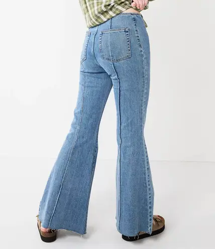 Lace-Up Denim Flare Jeans + ππ