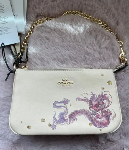 Coach New Year Nolita 19 With Chain Signature Canvas/Leather And Dragon CQ072