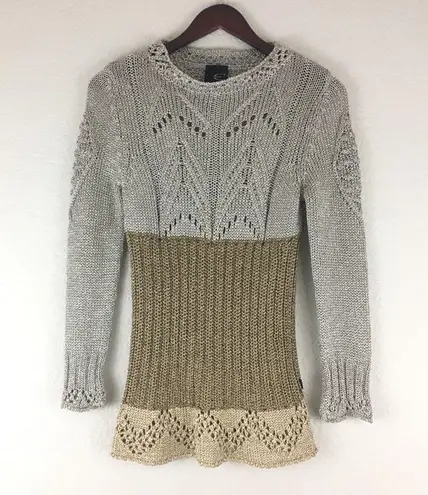 Just Cavalli Vintage Metallic Gold Sweater