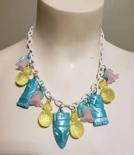 Handmade One Of A Kind Retro Pinup Tiki Necklace