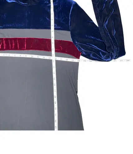 Helen Blake Blue Whimsigoth Velour Sheath Dress Knee Length Regency Size Large