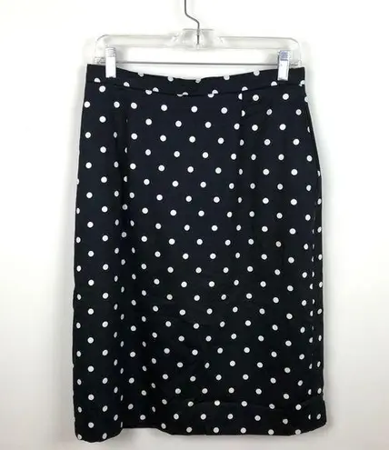 Vintage Gould’s Polka Dot Pencil Skirt 4 Black