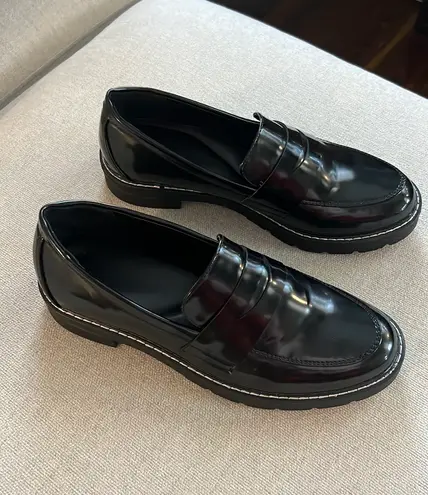 JustFab Black Loafers