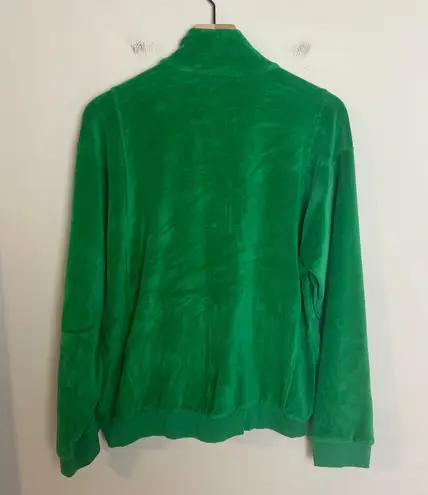 Suzie Kondi NWT - Unisex Zip Jacket Velour Jelly Bean Green Track Full Zip