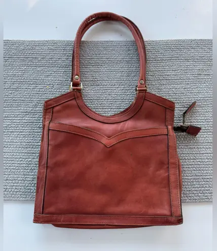 Vintage 70’s 80’s Made in Korea Leather Bag Purse Brown