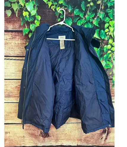 LL Bean Womens Ultrawarm Jacket Coat 2X 650 DOWN Puffer Hood Faux Fur Trim Blue
