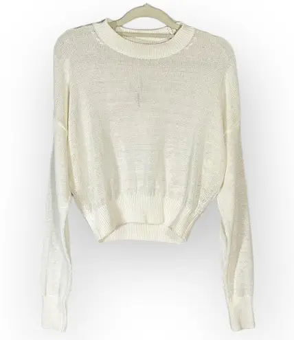 Madewell  Loose-Knit Crewneck Sweater Women's Small Natural Long Sleeve NWT