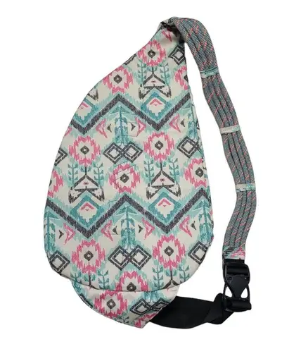 KAVU Rope Bag Sling Pack Backpack Pixie Island Ikat. Like new.
