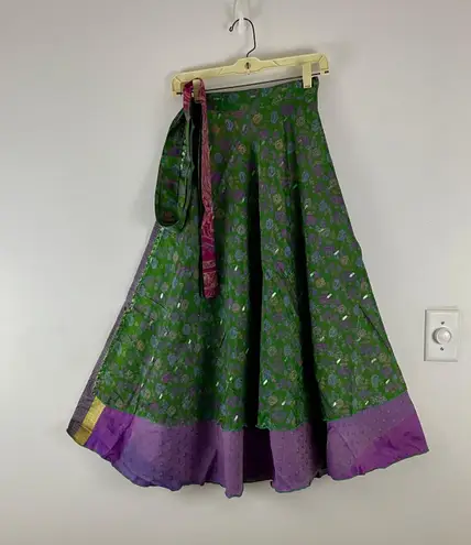 Reversible Wrap Maxi Skirt BIN168