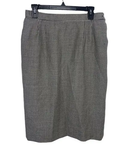 Pendleton VTG  houndstooth pencil midi skirt