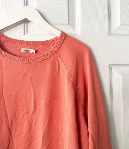 Faherty Bright Orange Sudadera Coastal Cloud Crewneck Sweater Medium