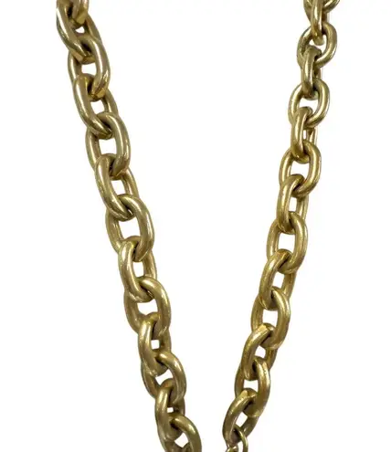 Givenchy 1980s Vintage Puffy Heart Necklace Gold Plated