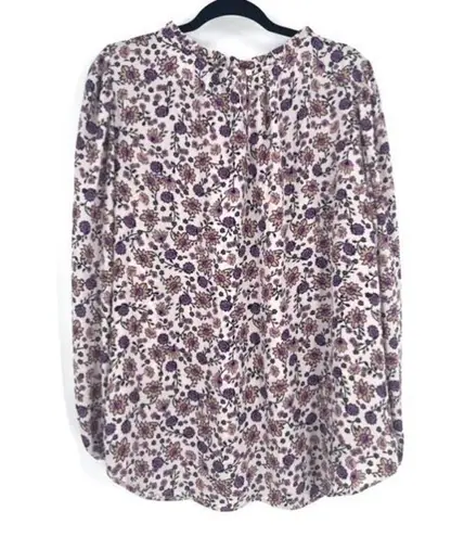 Carolina belle Women's Ribbed Cuffs Ruffled Neckline With Rear Keyhole Back Size