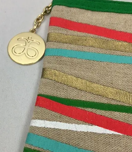 Arbonne Multicolor Wristlet Clutch Pouch Green