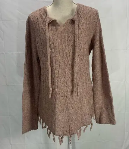 prAna Shelby Poncho Dusty Rose Wool Blend Sweater Size: XL