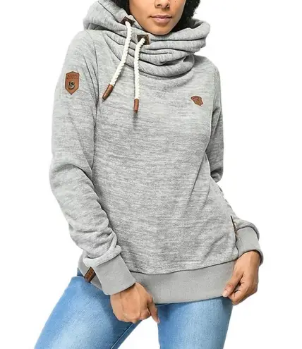 Naketano Signature Grey Cowl Neck Sweatshirt Jumper Pullover Size Medium