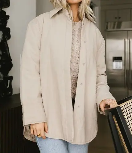 Bohme Women’s Sz XS Parker Oversized Jacket in Taupe