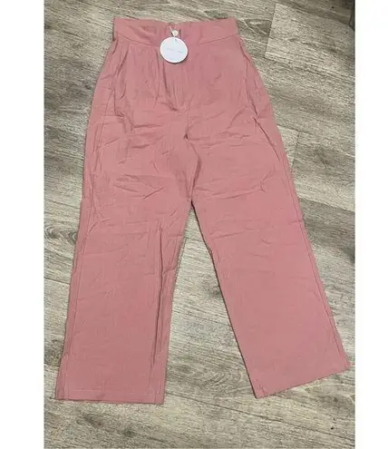 SheIn  Dusty Pink Rose Vacay L 8/10 Pants New