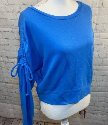 MOSSIMO Sweatshirt Shoulder Tie Blue