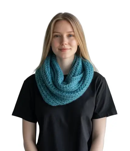 Boutique Y2K Infinity Scarf Teal Blue One Size