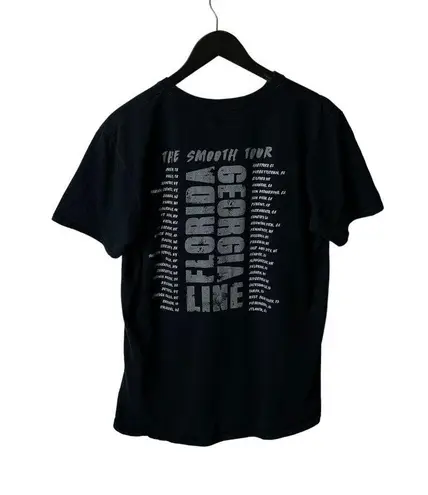 2017 Florida Georgia Line T Shirt Black Large L Country Music Graphic Tee Solid