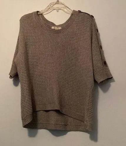 Misia Curvy Women’s Plus Size Half Sleeve Knit Sweater Size 2X Gray