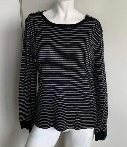 LRL zipper shoulder long sleeve tee elbow patches Size XL