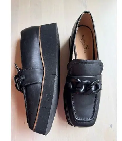 Nakedfeet PRIVY in BLACK Platform Loafers size 8