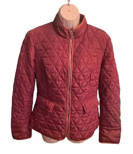 T A COALITION Women’s Quilted Fur Lined Coat Red Size Small Red