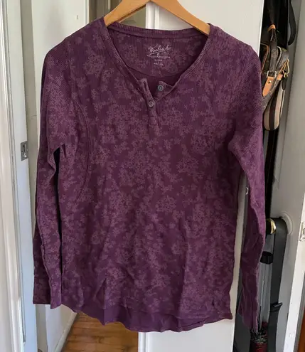 Woolrich Purple Floral Thermal Shirt