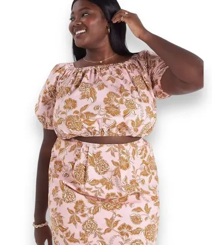 Lane Bryant  Plus Size Women's Pink Floral Two Piece Set Size 18/20 | EUC‎