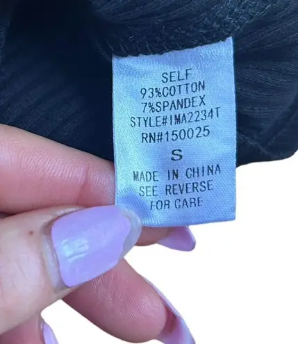 Showpo. Emory Park Black Off the shoulder top Women’s size small NWOT