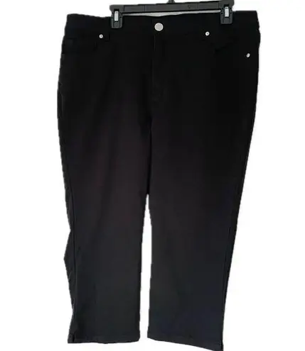 Lane Bryant  High Rise Pedal Jeans Black Capri Cropped Women’s Size 16