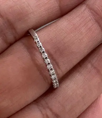 14k White GoLd Half Carat Diamond Band