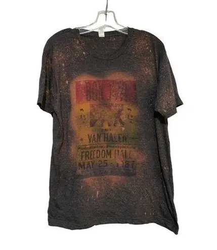 Tultex Women's Shirt Van Halen Freedom Hall Concert Black Brown Size Large