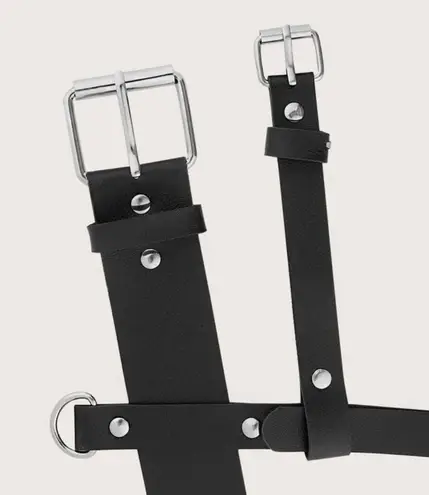 Harness Double Underbust Suspender Belt New Black