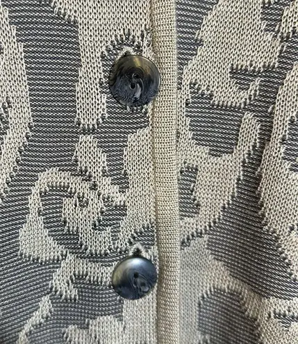 Jacques Vert Vintage 1990s Long Black and Tan Knit Sweater Vest Large?