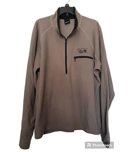 Mountain Hardwear  gray/beige quarter‎ Zip fleece sweatshirt size L