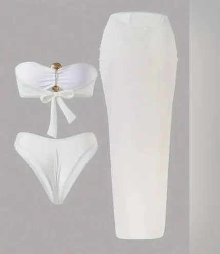 NWT White swimsuit with a sophisticated, high