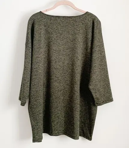 H by Halston Green Marled Top