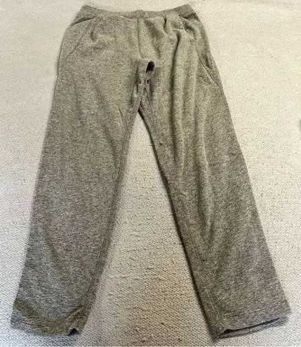 Eddie Bauer  Grey Fleece Lounge Athleisure Jogger Sweatpants Size Medium Pockets