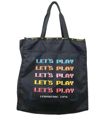LeSportsac X Pac-Man Black Lets Play Tote Large Book Bag