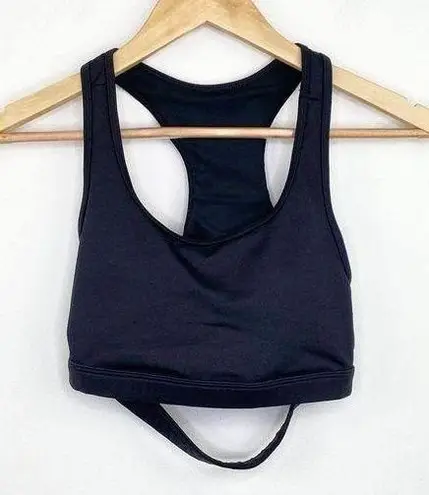 Koral Solid Black Racerback Cutout Sports Bra Womens Size Small