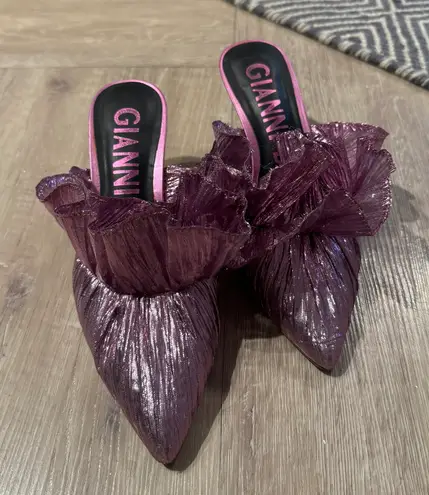 Gianni Bini Ruffle Pointed Toe Heels