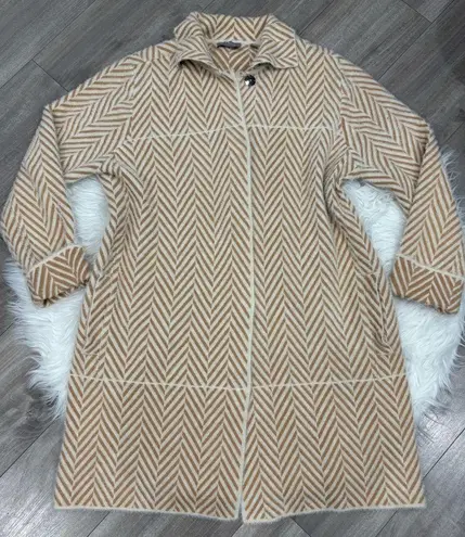 Cyrus Tan Chevron Teddy Jacket Size L