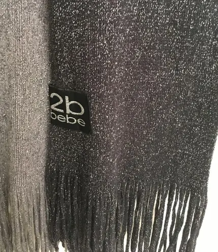 2b Bebe Ombré sparkle scarf Gray