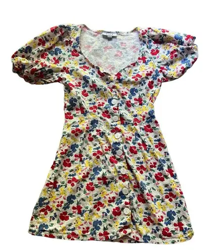 RIXO x Target Collab Floral Spring Linen Mini Dress Red Size 6