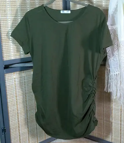 Bearsland Army Green Maternity Short Sleeve Tunic Size undefined