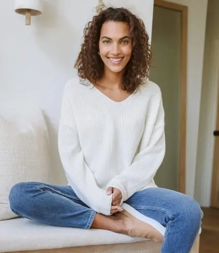 Jenni Kayne Cabin Sweater in Ivory S